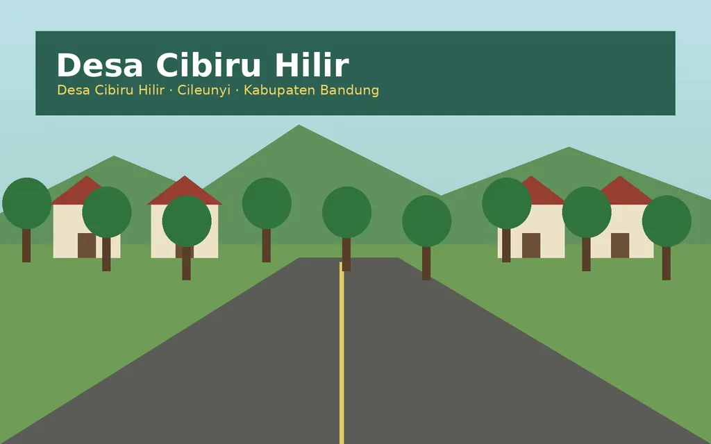 Ilustrasi orisinal lingkungan Desa Cibiru Hilir